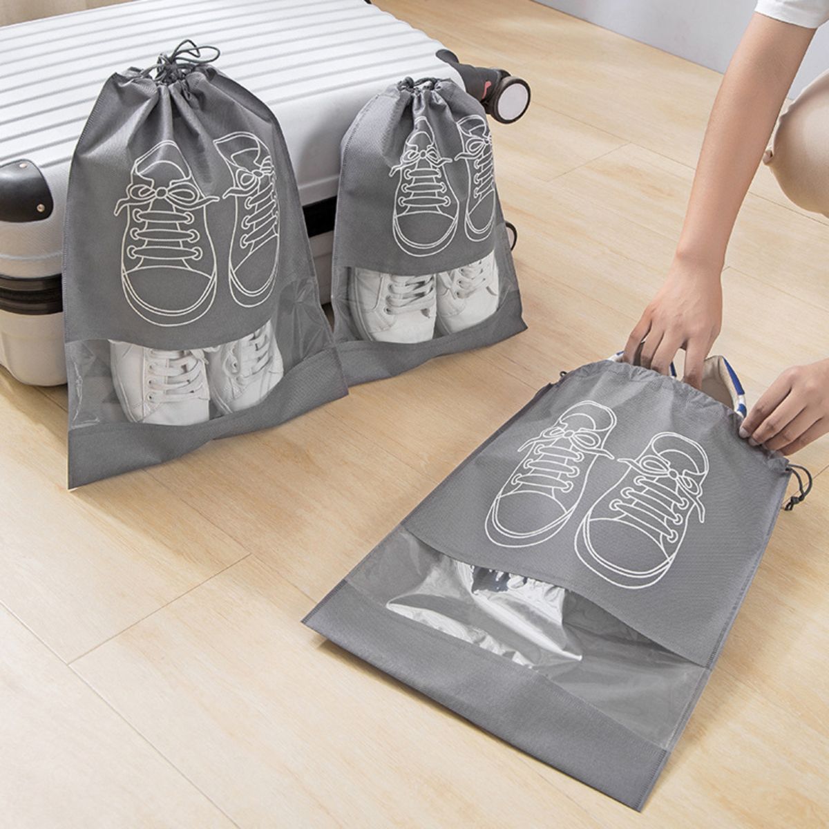 Shoe storage bag mildew-proof vacuum dust bag transparent travel shoe bag moisture-proof shoe storage bag